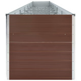 Povišena vrtna gredica od pocinčanog čelika 600x80x45 cm smeđa