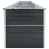 Povišena vrtna gredica pocinčani čelik 600x80x45 cm antracit