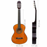 8-dijelni početnički set klasične gitare za djecu 1/2 34" 8-dijelni početnički set klasične gitare za djecu 1/2 34"