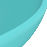 Luksuzni okrugli umivaonik svjetlozeleni 32,5 x 14 cm keramički