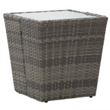 Stolić za čaj sivi 41,5x41,5x43cm poliratana od kaljenog stakla Stolić za čaj sivi 41,5x41,5x43cm poliratana od kaljenog stakla