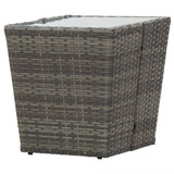 Stolić za čaj sivi 41,5x41,5x43cm poliratana od kaljenog stakla Stolić za čaj sivi 41,5x41,5x43cm poliratana od kaljenog stakla