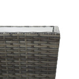 Stolić za čaj sivi 41,5x41,5x43cm poliratana od kaljenog stakla Stolić za čaj sivi 41,5x41,5x43cm poliratana od kaljenog stakla