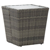 Stolić za čaj sivi 41,5x41,5x43cm poliratana od kaljenog stakla Stolić za čaj sivi 41,5x41,5x43cm poliratana od kaljenog stakla