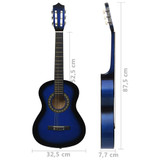 Klasična gitara za početnike i djecu plava 1/2 34" Klasična gitara za početnike i djecu plava 1/2 34"