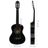 Klasična gitara za početnike i djecu crna 1/2 34" Klasična gitara za početnike i djecu crna 1/2 34"