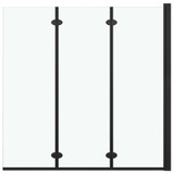 Sklopiva vrata za tuš-kabinu s 3 ploče ESG 130 x 138 cm crna