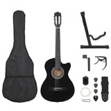 12-dijelni set klasične gitare Western sa 6 žica crni 38 " 12-dijelni set klasične gitare Western sa 6 žica crni 38 "