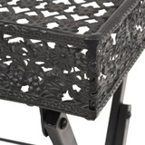 Sklopivi stolić za čaj starinski metalni 58 x 35 x 72 cm crni Sklopivi stolić za čaj starinski metalni 58 x 35 x 72 cm crni