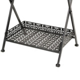 Sklopivi stolić za čaj starinski metalni 58 x 35 x 72 cm crni Sklopivi stolić za čaj starinski metalni 58 x 35 x 72 cm crni