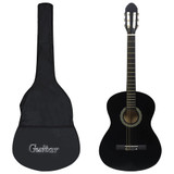 Klasična gitara za početnike s torbom crna 4/4 39 " Klasična gitara za početnike s torbom crna 4/4 39 "