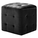 Noćni ormarići 2 kom crni 30 x 30 x 30 cm od baršunaste tkanine Noćni ormarići 2 kom crni 30 x 30 x 30 cm od baršunaste tkanine