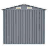 Vrtno spremište sivo 205 x 129 x 183 cm od pocinčanog čelika