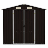 Vrtno spremište smeđe 205 x 129 x 183 cm od pocinčanog čelika