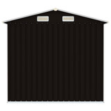 Vrtno spremište smeđe 205 x 129 x 183 cm od pocinčanog čelika