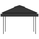 Sjenica s duplim produžnim krovom 3x3x2,75 m antracit 180g/m²