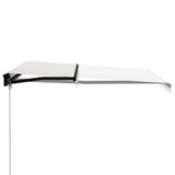 Tenda na ručno uvlačenje s LED svjetlima 300 x 250 cm krem