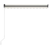 Tenda na ručno uvlačenje s LED svjetlima 300 x 250 cm krem