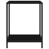 Konzolni stol crni 60 x 35 x 75 cm od kaljenog stakla