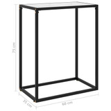 Konzolni stol bijeli 60 x 35 x 75 cm od kaljenog stakla Konzolni stol bijeli 60 x 35 x 75 cm od kaljenog stakla