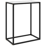 Konzolni stol bijeli 60 x 35 x 75 cm od kaljenog stakla Konzolni stol bijeli 60 x 35 x 75 cm od kaljenog stakla