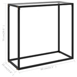 Konzolni stol prozirni 80 x 35 x 75 cm od kaljenog stakla Konzolni stol prozirni 80 x 35 x 75 cm od kaljenog stakla