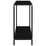 Konzolni stol crni 80 x 35 x 75 cm od kaljenog stakla Konzolni stol crni 80 x 35 x 75 cm od kaljenog stakla