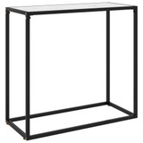 Konzolni stol bijeli 80 x 35 x 75 cm od kaljenog stakla Konzolni stol bijeli 80 x 35 x 75 cm od kaljenog stakla