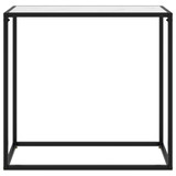 Konzolni stol bijeli 80 x 35 x 75 cm od kaljenog stakla Konzolni stol bijeli 80 x 35 x 75 cm od kaljenog stakla