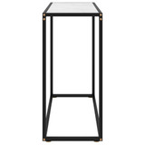 Konzolni stol bijeli 80 x 35 x 75 cm od kaljenog stakla Konzolni stol bijeli 80 x 35 x 75 cm od kaljenog stakla