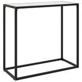 Konzolni stol bijeli 80 x 35 x 75 cm od kaljenog stakla Konzolni stol bijeli 80 x 35 x 75 cm od kaljenog stakla