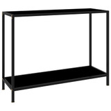 Konzolni stol crni 100 x 35 x 75 cm od kaljenog stakla Konzolni stol crni 100 x 35 x 75 cm od kaljenog stakla