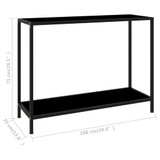 Konzolni stol crni 100 x 35 x 75 cm od kaljenog stakla Konzolni stol crni 100 x 35 x 75 cm od kaljenog stakla