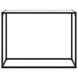 Konzolni stol bijeli 100 x 35 x 75 cm od kaljenog stakla Konzolni stol bijeli 100 x 35 x 75 cm od kaljenog stakla