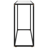 Konzolni stol bijeli 100 x 35 x 75 cm od kaljenog stakla Konzolni stol bijeli 100 x 35 x 75 cm od kaljenog stakla