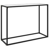 Konzolni stol bijeli 100 x 35 x 75 cm od kaljenog stakla Konzolni stol bijeli 100 x 35 x 75 cm od kaljenog stakla