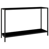 Konzolni stol crni 120 x 35 x 75 cm od kaljenog stakla Konzolni stol crni 120 x 35 x 75 cm od kaljenog stakla