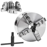 Stezna glava za tokarski stroj s 4 čeljusti 125 mm čelična