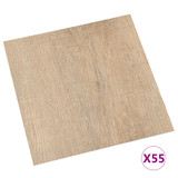 vidaXL Samoljepljive podne obloge 55 kom PVC 5,11 m² smeđe