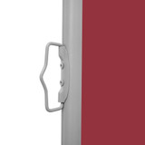 Uvlačiva bočna tenda za terasu 600 x 160 cm crvena