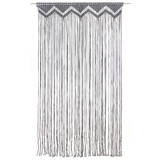 vidaXL Zavjesa s makrameom antracit 140 x 240 cm pamučna
