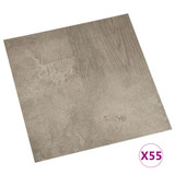 vidaXL Samoljepljive podne obloge 55 kom PVC 5,11 m² sive