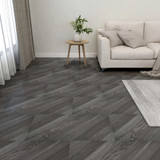 Samoljepljive podne obloge 55 kom PVC 5,11 m² sive prugaste
