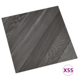 Samoljepljive podne obloge 55 kom PVC 5,11 m² sive prugaste