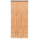 Zastor protiv insekata oker-bijeli 90 x 220 cm šenil