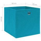 vidaXL Kutije za pohranu od netkane tkanine 10 kom 28x28x28 cm plave vidaXL Kutije za pohranu od netkane tkanine 10 kom 28x28x28 cm plave