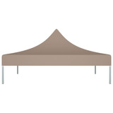 Krov za šator za zabave 2 x 2 m smeđe-sivi 270 g/m²