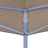 Krov za šator za zabave 2 x 2 m smeđe-sivi 270 g/m²