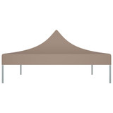 Krov za šator za zabave 4,5 x 3 m smeđe-sivi 270 g/m²