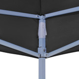 Krov za šator za zabave 4,5 x 3 m crni 270 g/m²